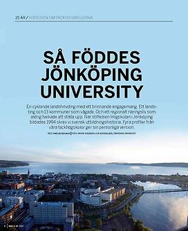 Omslag över minnesbilaga om Jönköping University