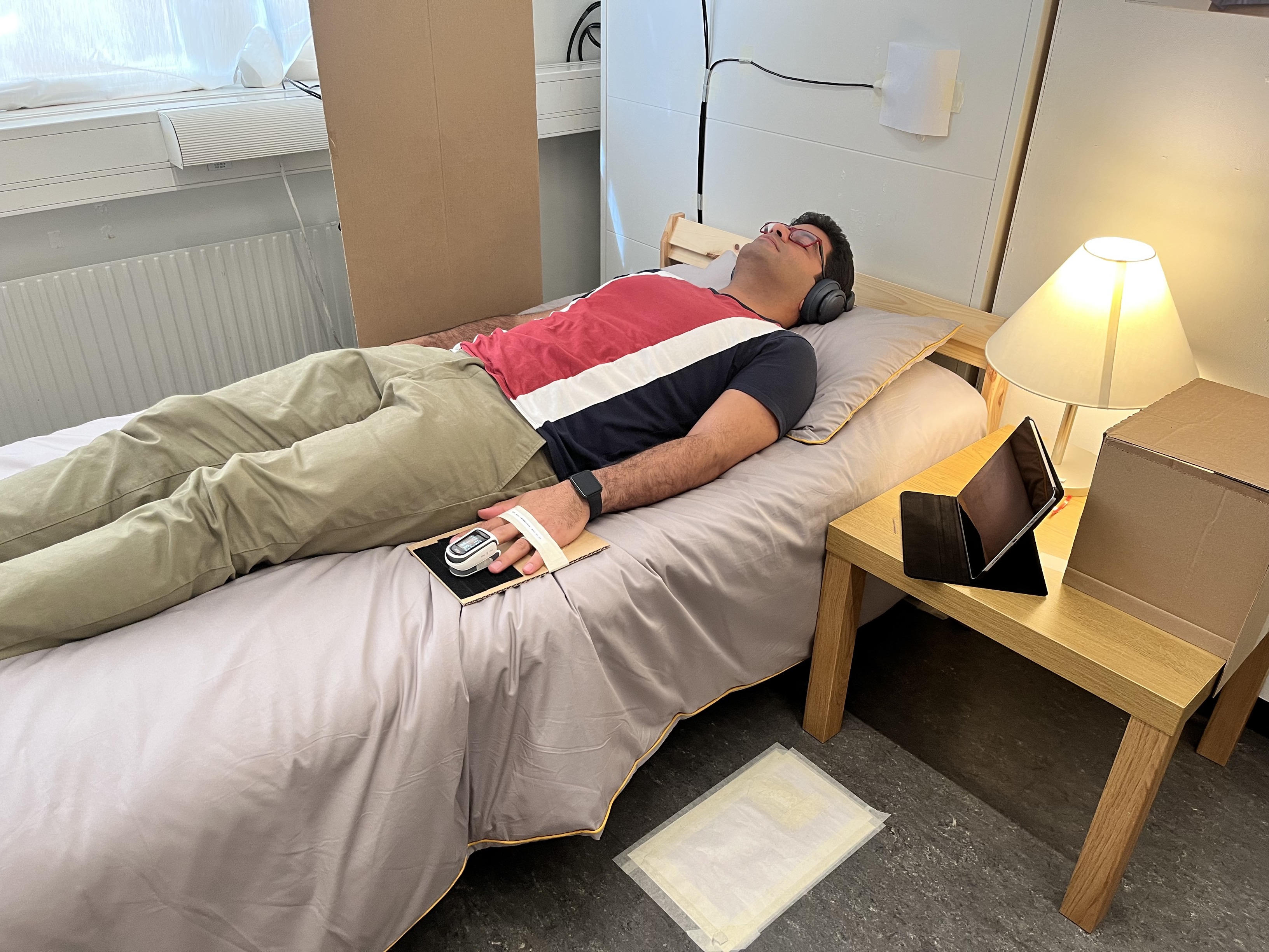 Testperson i forskningsprojektet DOSE på Tekniska Högskolan.