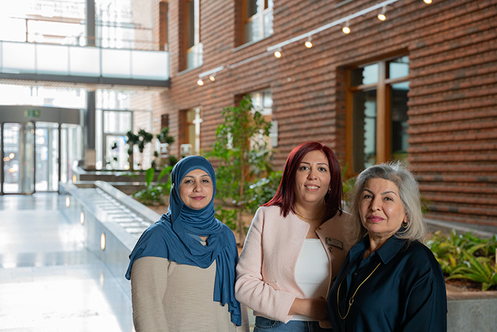 Uzma Habib, Nadine Gerji och Sundus Mohammed 