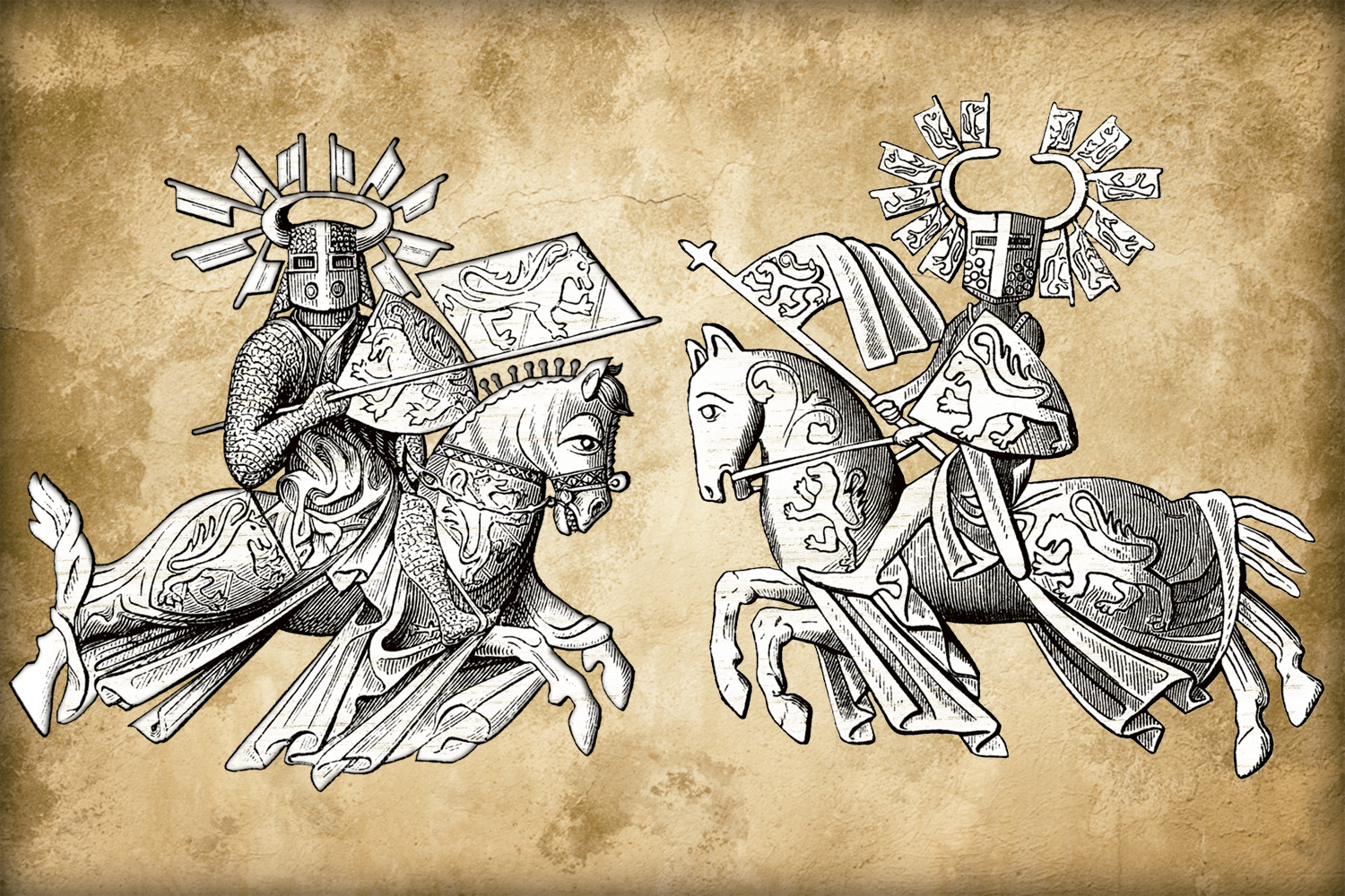 Illustration av hertigarna Valdemar och Erik